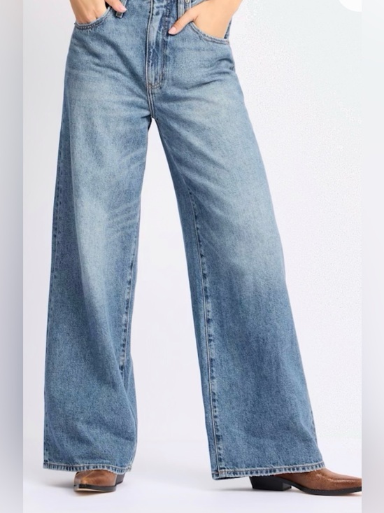 Daze Denim - NWT🔖 DAZE Denim Kickback Waistless Palazzo Jeans 24 Wide Leg Indigo